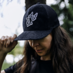 Sztruksowa czapka czarna UTAH - one size