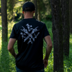 Męska koszulka rowerowa STORM- czarna z krótkim rękawem