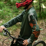 Koszulka rowerowa MTB dziecięca FROG - zielona